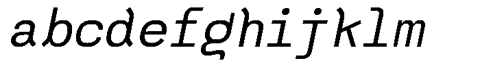 Serua Mono Medium Slanted FONT