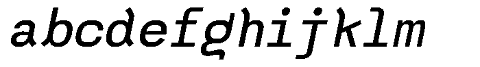 Serua Mono Semi Bold Slanted FONT