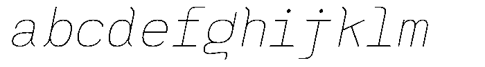 Serua Mono Thin Slanted FONT