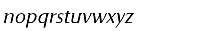 Serus Italic Font LOWERCASE