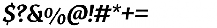Servus Slab Semi Bold Italic Font OTHER CHARS