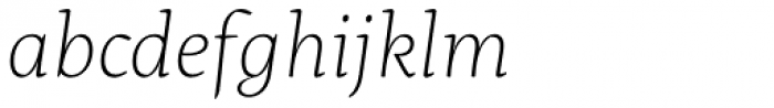 Servus Slab Thin Italic Font LOWERCASE