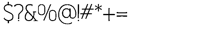 Settled SRF-Extra Light Condensed Font OTHER CHARS