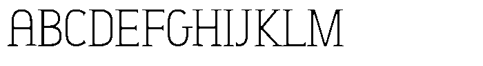 Settled SRF-Extra Light Condensed Font UPPERCASE