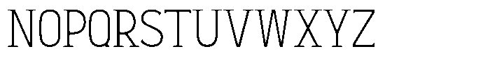 Settled SRF-Extra Light Condensed Font UPPERCASE