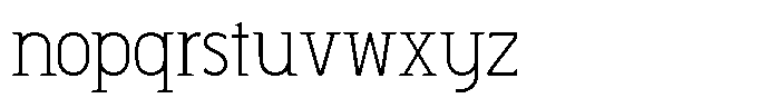 Settled SRF-Extra Light Condensed Font LOWERCASE