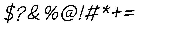 Seulanga Italic Font OTHER CHARS
