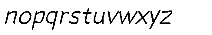 Seulanga Italic Font LOWERCASE