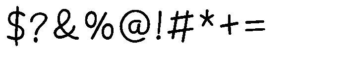 Seulanga Regular Font OTHER CHARS