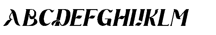 Seven Prince Italic Regular Font UPPERCASE