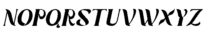 Seven Prince Italic Regular Font UPPERCASE