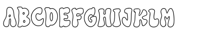 Seventies Groovy  Line Font UPPERCASE