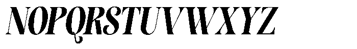 Sevontic Black Condensed Oblique Font UPPERCASE