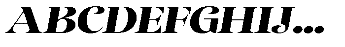 Sevontic Black Expanded Oblique Font UPPERCASE