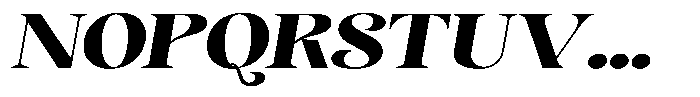 Sevontic Black Expanded Oblique Font UPPERCASE