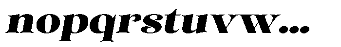 Sevontic Black Expanded Oblique Font LOWERCASE