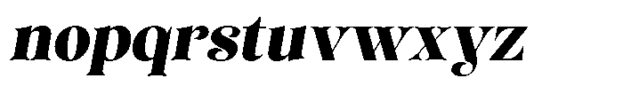 Sevontic Black Oblique Font LOWERCASE