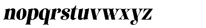 Sevontic Black Semi Condensed Oblique Font LOWERCASE