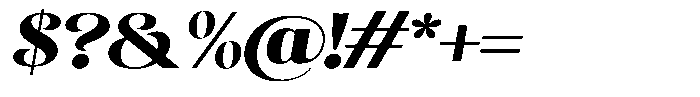 Sevontic Black Semi Expanded Oblique Font OTHER CHARS