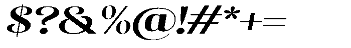 Sevontic Bold Expanded Oblique Font OTHER CHARS