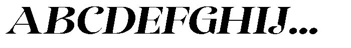 Sevontic Bold Expanded Oblique Font UPPERCASE