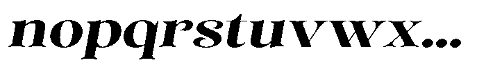 Sevontic Bold Expanded Oblique Font LOWERCASE