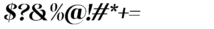 Sevontic Bold Oblique Font OTHER CHARS
