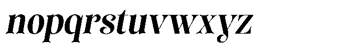 Sevontic Bold Semi Condensed Oblique Font LOWERCASE