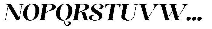 Sevontic Bold Semi Expanded Oblique Font UPPERCASE