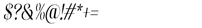 Sevontic Condensed Oblique Font OTHER CHARS