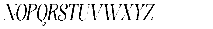 Sevontic Condensed Oblique Font UPPERCASE