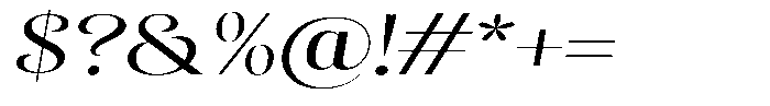 Sevontic Expanded Oblique Font OTHER CHARS