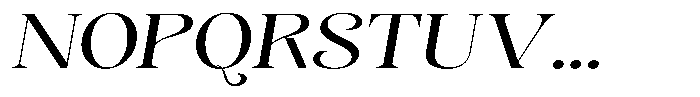 Sevontic Expanded Oblique Font UPPERCASE