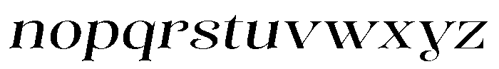 Sevontic Expanded Oblique Font LOWERCASE