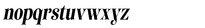 Sevontic Extra Bold Condensed Oblique Font LOWERCASE