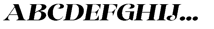 Sevontic Extra Bold Expanded Oblique Font UPPERCASE