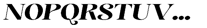 Sevontic Extra Bold Expanded Oblique Font UPPERCASE