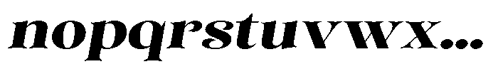 Sevontic Extra Bold Expanded Oblique Font LOWERCASE