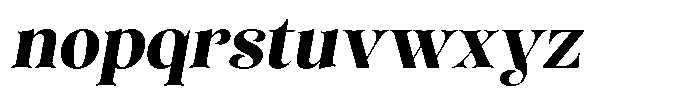 Sevontic Extra Bold Oblique Font LOWERCASE