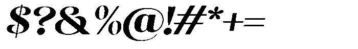 Sevontic Extra Bold Semi Expanded Oblique Font OTHER CHARS