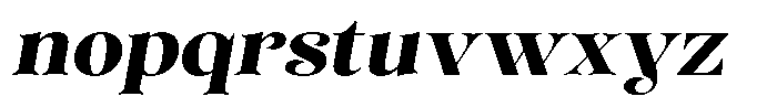 Sevontic Extra Bold Semi Expanded Oblique Font LOWERCASE