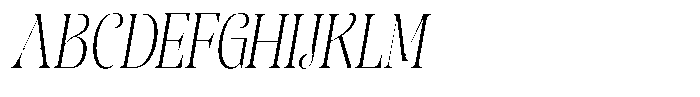 Sevontic Extra Light Condensed Oblique Font