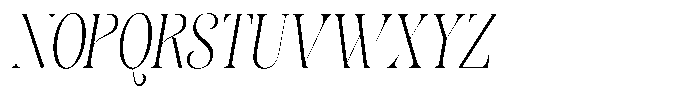 Sevontic Extra Light Condensed Oblique Font UPPERCASE