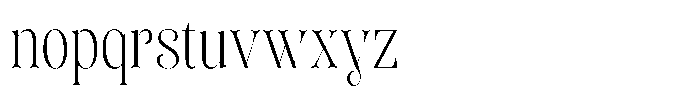 Sevontic Extra Light Condensed Font LOWERCASE