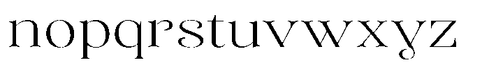 Sevontic Extra Light Expanded Font LOWERCASE