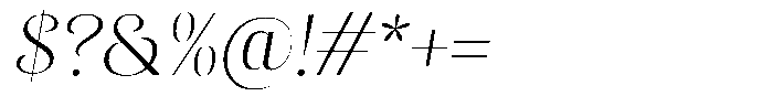 Sevontic Extra Light Oblique Font OTHER CHARS