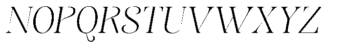 Sevontic Extra Light Oblique Font UPPERCASE