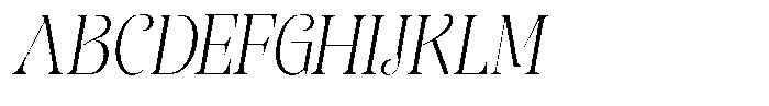 Sevontic Extra Light Sem Condensed Obliq Font UPPERCASE