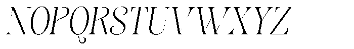 Sevontic Extra Light Sem Condensed Obliq Font UPPERCASE