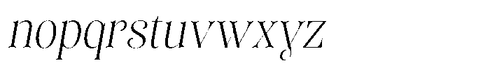 Sevontic Extra Light Sem Condensed Obliq Font LOWERCASE
